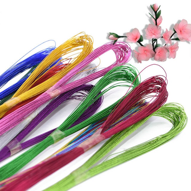 25pcs 80cm long Flower Wire Artificial Branches Twigs Iron Wire Used For  DIY Nylon Stocking Flower Stem Making Accessories - AliExpress